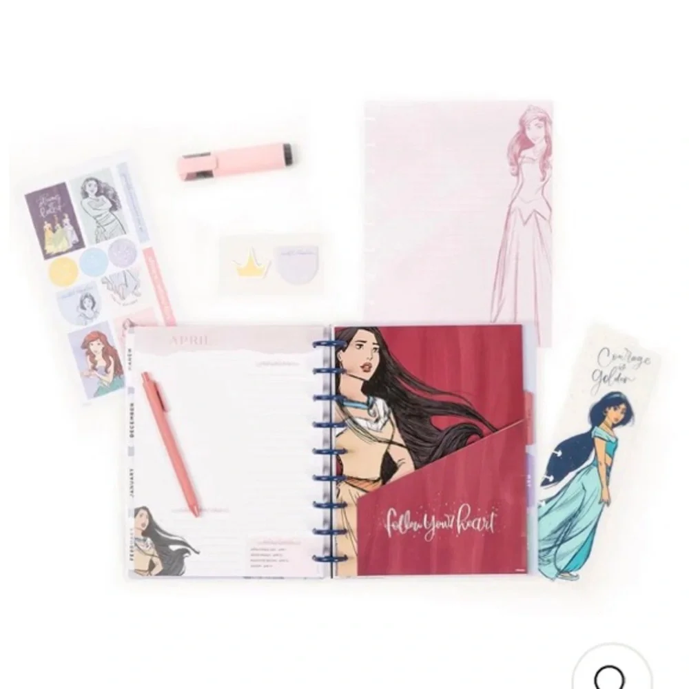 NIP Disney Princess Planner Accessories & 611 Disney Stickers